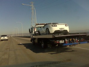 towed Tesla