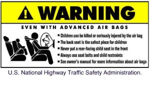 air bag warning