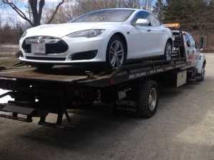 Tesla towed