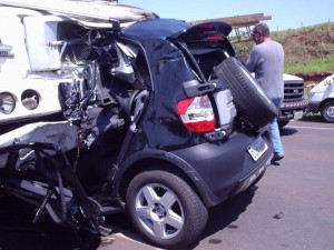 wrecked Smartcar