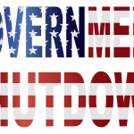 Government Shutdown US Flag Illustration