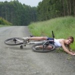 chick on bike