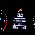 ’15 TDI gauge warning