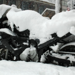 bike in snow lead