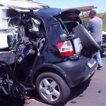 wrecked Smartcar