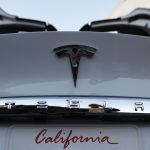 A Tesla Motors Inc Model X is seen at Tesla’s introduction of its new battery swapping program in Hawthorne