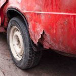 Red rusty car