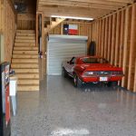 Camaro in garage