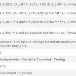 ’23 engin specs