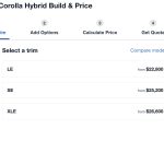 ’23 Corolla prices